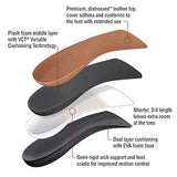 Powerstep Signature Leather Dress 3/4 Length Orthotic Supports [Leather 3/4]