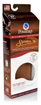 Powerstep Signature Leather Dress 3/4 Length Orthotic Supports [Leather 3/4]